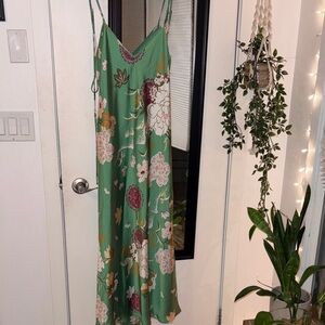Floral Green Maxi Zara Dress